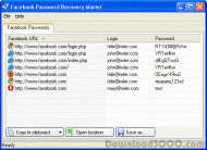 Facebook Password Recovery Master screenshot